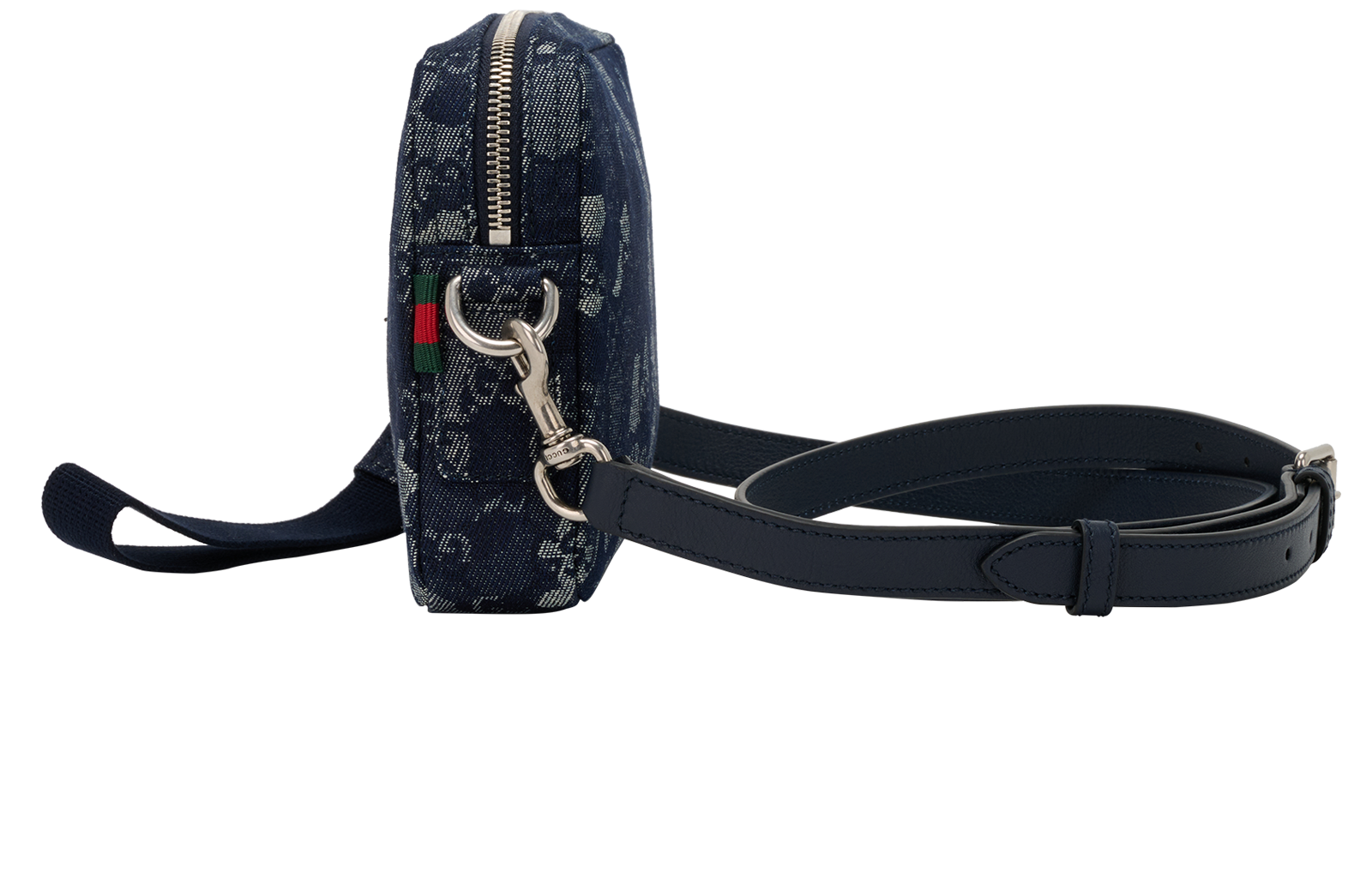 GG Camouflage Crossbody, &pound;750, Handbags, Navy, Denim, Bottom view